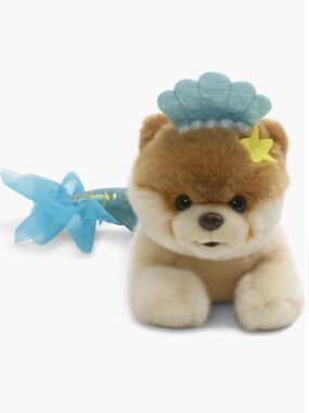 Gund Plush Mermaid Pup Hair Accessory - Blue and Yellow